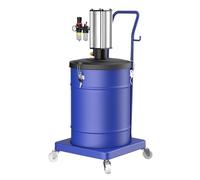 OABIWEGH Portable Air Operated Grease Pump 20/40L Capacity, 85:1 Pneumatic Double Acting Grease Pump With Drum Dolly, 19 Foot High Pressure Hose, Heavy Duty Control Valve, Universal Swivel(Size:40L)
