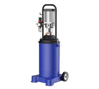 OABIWEGH Portable Air Operated Grease Pump 20/40L Capacity, 85:1 Pneumatic Double Acting Grease Pump With Drum Dolly, 19 Foot High Pressure Hose, Heavy Duty Control Valve, Universal Swivel(Size:20L)