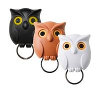 OADAA 3Pcs Night Owl Key Holder, Night Owl Key Hanger Hook, Automatic Open Close Eyes Owl Key Holder, Night Owl Magnetic Wall Key Holder Owl Key Holder-3PCS-A