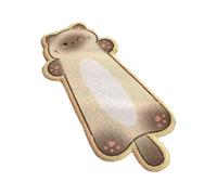 OADAA Cat Tufted Rug - 40X120cm, Cat Shaped Rug, Irregular Shaped Rugs, Washable Absorbent Non-Slip Fun Animal-shaped Cartoon Room Floor Mat, Soft Bedside Rugs for Bedroom, Cats Doormat (Style H)