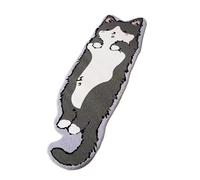 OADAA Cat Tufted Rug - 40X120cm, Cat Shaped Rug, Irregular Shaped Rugs, Washable Absorbent Non-Slip Fun Animal-shaped Cartoon Room Floor Mat, Soft Bedside Rugs for Bedroom, Cats Doormat (Style E)