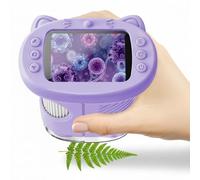 OAEBLLE Kids Microscope, 1000X Portable Digital Microscope with 2.4″ IPS Screen & 8 LEDs, USB Rechargeable, STEM Educational Science Kit Toys, Best Christmas Birthday Gifts for 4-12 Year Old Boy Girl