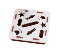 OAEPG Felt Cats Activity Box Interactive Puzzle Chew Proof Structure Includes 2 Bells Ball for Curious Kittens Felt Cats Scratcher House