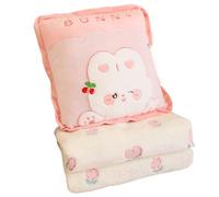 OAEPG Plush Pillow Blanket Space Saving Warm Throw Multiple Purpose for Lounges Breaks Time Use Warmth Fabric Blanket