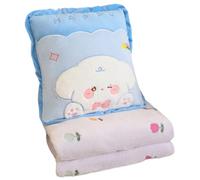 OAEPG Plush Pillow Blanket Space Saving Warm Throw Multiple Purpose for Lounges Breaks Time Use Warmth Fabric Blanket