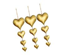 OAEPG Rough Affection Heart Metal Toll Permanent Historic Workmanship Grass Rope Accent Home Wedding Cyclical Celebration Decoration Vintage Troubled Iron Toll