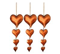 OAEPG Rough Affection Heart Metal Toll Permanent Historic Workmanship Grass Rope Accent Home Wedding Cyclical Celebration Decoration Vintage Troubled Iron Toll