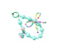 OAEPG Trendy Beaded Phone Strap Wristlet Keyring Decorative Strap Bag Charm Crystal Accent Women Accessory for Smartphone Fashion Phone Strap with Butterfly Bowknot