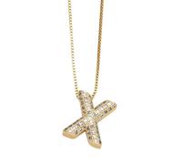 OAFVRKSLR 26 English Letter Necklace Zircon Gold Plated Clavicle Chain Jewelry Necklace Women Jewelry Birthday Gift, Crystal, chalcedony