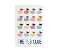OAHFDF Funny Rubber Duck The Tub Club Bathroom Canvas Poster Wall Art Decor Print Picture Paintings for Living Room Bedroom Decoration 12x18inch(30x45cm)