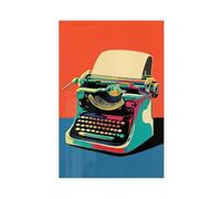 OAHFDF Retro Typewriter Literary Maximalist Canvas Poster Bedroom Decor Landscape Office Room Decor Gift 12x18inch(30x45cm)