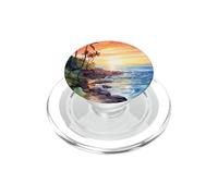 Oahu Hawaii Beach Sunset Hawaiian Theme PopSockets PopGrip for MagSafe