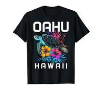 Oahu Hawaii Sea Turtle Hawaiian Diving Surfer Souvenir Value Graphic T-Shirt, Men, Black, S