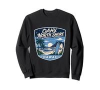Oahu North Shore Hawaii Surfing Beach Palm Trees Ocean Sweatshirt