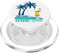 Oahu Palms Hawaii Aloha Waikiki Coconut Souvenir Gift Beach PopSockets PopGrip for MagSafe