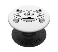 Oahu Polynesia Sea Turtle Palms Hawaii South Seas Island PopSockets Adhesive PopGrip
