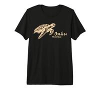 Oahu Sea Turtle Hawaii Aloha Waikiki Beach Sun Souvenir Gift Premium T-Shirt