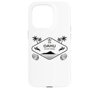Oahu South Seas Sea Turtle Palms Hawaii Island Aloha Case for iPhone 15 Pro