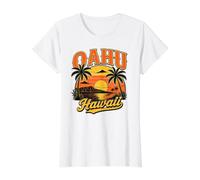 Oahu Value Graphic T-Shirt, Women, White, M