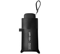 OAICIA Umbrella Storm Proof Small Pocket Windproof UV Protection Ultralight Foldable Robust Mini Umbrella for Men, Women, Black