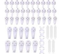 OAIGE.W 50 Pack Non-Trace Picture Hooks, plasterboard Picture Hooks for Picture Frame Wedding Photo Clock (50)