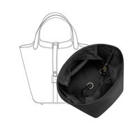 OAikor Silky Smooth Picotin 18 Bag Insert, Luxury Satin Fabric Picotin 18 Purse Organizer Insert with Zipper, Lightweight Soft Touch Bag Divider for Women's Hermes Bags Accessories(Black)