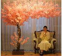 Oaimmk Artificial Cherry Blossom Tree Silk Flower 6 Feet Tall 1.8M Artificial Cherry Blossom Trees Light Pink Indoor Outdoor Wedding Fake Vines Flowers,1.8M*1.5 M