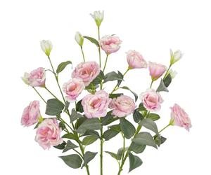 Oairse 34.5" Artificial Flowers Pink Fake Flowers 3pcs Real Touch Silk Flower with Long Stem Faux Eustoma Lisianthus Flower Bouquet for Wedding Home Flora Arrangements Office Table Centerpieces Decor