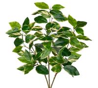 Oairse 3pcs Artificial Greenery Stems 27.5" Tall Faux Pothos Stems and Branches for Vase Fillers Fake Shurbs Bush Leaves Silk Greenery Picks for Floral Arrangement Home Wedding Table Centerpiece Decor