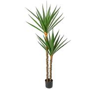 Oairse 5.2ft Artificial Yucca Tree Fake Large Agave Plant with 2 Detachable Agave Heads Tropical Floor Plants Faux Palm Trees for Home Office Corner Indoor Outdoor Decoration, 160cm