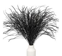Oairse 5 Pcs Christmas Picks and Sprays Black Artificial Curly Willow Branches 57cm Floral Twig Stems Sticks Vase Fillers Black Christmas Ornament for Centerpieces Party Holiday Christmas Decorations