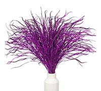 Oairse 5 Pcs Christmas Picks and Sprays Purple Artificial Curly Willow Branches 57cm Floral Twig Stems Sticks Vase Fillers Black Christmas Ornament for Centerpieces Party Holiday Christmas Decoration