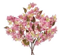 Oairse 5pcs Bougainvillea Artificial Flowers 27.5" Fake Bougainvillea Floral Stems Realistic Pink Silk Autumn Flower Arrangements for Home Office Wedding Party Table Vase Centerpiece Fall Decor