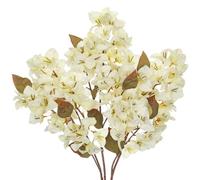Oairse 5pcs Bougainvillea Artificial Flowers 27.5" Fake Bougainvillea Floral Stems Realistic Yellow Silk Autumn Flower Arrangements for Home Office Wedding Party Table Vase Centerpiece Fall Decoration