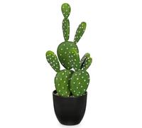Oairse Artificial Cactus Plants in Pot 42cm Faux Cactus Plants Indoor Fake Prickly Pear Cacti Succulents Plants Artificial Plant Indoor with Pot Cactus Decorations for Home Decor Office Desk Shelf