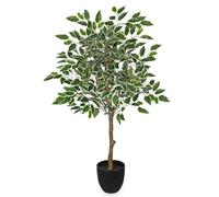 Oairse Artificial Ficus Tree 90cm Tall Faux Ficus Plant with Silk Leaves, Artificial Plants Indoor Lifelike Fake House Plant for Home Office Decor Living Room Bedroom Balcony Corner Outdoor Decoration