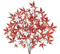 Oairse Artificial Maple Leaves Branches 3pcs 60cm Tall Faux Autumn Foliage for Fall Decor, Orange Maple Leaf Stems for Thanksgiving Table Centrepiece Autumn Decoration Home Wedding Fireplace