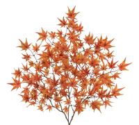 Oairse Artificial Maple Leaves Branches 3pcs 60cm Tall Faux Autumn Foliage for Fall Decor, Orange Maple Leaf Stems for Thanksgiving Table Centrepiece Autumn Decoration Home Wedding Fireplace