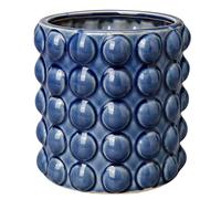 Oairse Ceramic Plant Pot 14cm/5.5inch Bubble Ceramic Planter with Drainage Holes Blue Flower Pots Beaded Design Decorative Plant Pots Indoor pour Succulent Cactus Snake Plant Houseplant