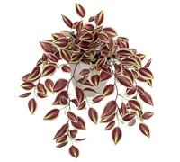 Oairse Fake Plants in Pots 41cm Artificial Trailing Plant Fake Potted Plants Faux Tradescantia Zebrina Plant for Indoor Outdoor Home Office Bathroom Kitchen Table Decor