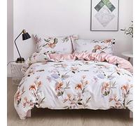 OAITE Duvet Cover Set,100% Cotton Comforter Cover with Floral Pattern Duvet Cover Set,Soft Bedding Set Includes with 3 Piece (2 Pillow Shams,1 Duvet Cover)