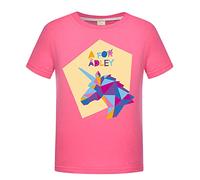 OAIXIUR Adley Merch Cotton T-Shirts for Girls Aged 3-13 Years(Deep Pink,8-9 Years