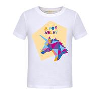 OAIXIUR Adley Merch Cotton T-Shirts for Girls Aged 3-13 Years(White,8-9 Years