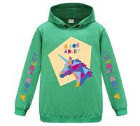OAIXIUR Adley Merch Pink Kids Hoodie with Cartoon Horse Prints Girls Comfortable Jumper (Kelly Green,7-8 Years,7 Years,8 Years)