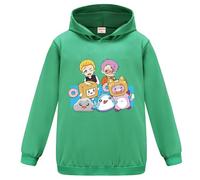 OAIXIUR Boys Foxy and Boxy Hoodie Kids Casual Sweatshirts Teens Cotton Jumper (Kelly Green0,7-8 Years,7 Years,8 Years)
