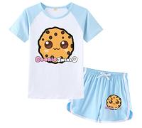 OAIXIUR Cookie Swirl C Girls' Tracksuits YouTube Gamer Merch Fashion Comfortable Shorts and Top Outfits (Light Blue,6-7 Years,6 Years,7 Years)