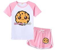 OAIXIUR Cookie Swirl C Girls' Tracksuits YouTube Gamer Merch Fashion Comfortable Shorts and Top Outfits (Light Pink,10-11 Years,10 Years,11 Years)