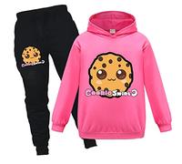 OAIXIUR Cookie Swirl C Kids Hoodie and Pants for Boys and Girls Sport Tracksuit Aged 3-13 (Deep Pink,7-8 Years,7 Years,8 Years)