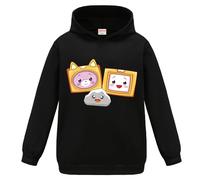 OAIXIUR Foxy and Boxy Hoodie Girls Fashion Cartoon Hooded Top Boys Casual Sweatshirts 3-13 Years (Black,7-8 Years,7 Years,8 Years)