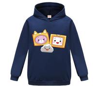 OAIXIUR Foxy and Boxy Hoodie Girls Fashion Cartoon Hooded Top Boys Casual Sweatshirts 3-13 Years (Dark Blue,7-8 Years,7 Years,8 Years)